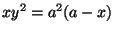 $xy^2=a^2 (a-x)$