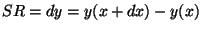 $SR=dy=y(x+dx)-y(x)$